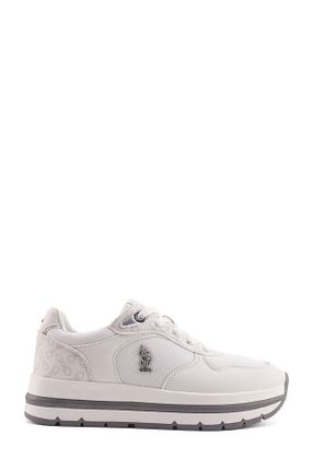 کفش اسنیکر سفید زنانه بند دار U.S. Polo Assn. - کد 898189847