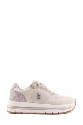 کفش اسنیکر بژ زنانه بند دار U.S. Polo Assn. - کد 898189846
