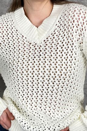 پلیور نباتی زنانه Ajurlu ATE ÖZGÜNEŞ TRİKO TEKSTİL - کد 898203339