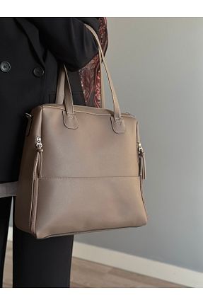 کیف دوشی قهوه ای زنانه چرم مصنوعی Bagzone - کد 897101791