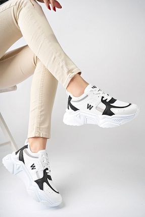 کفش اسنیکر سفید زنانه بند دار AlbiShoes - کد 898208439