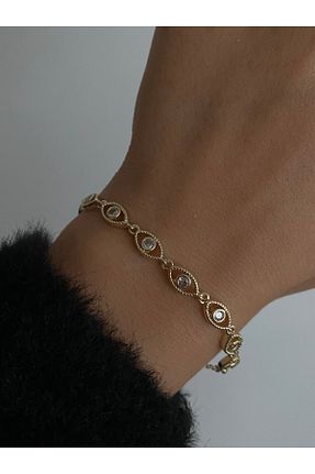 دستبند استیل (فولاد) طلائی h&b design jewel - کد 898208512