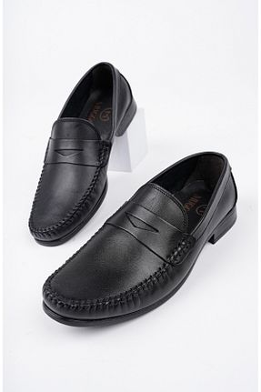 کفش کلاسیک مشکی مردانه چرم خالص Muggo - کد 896021100