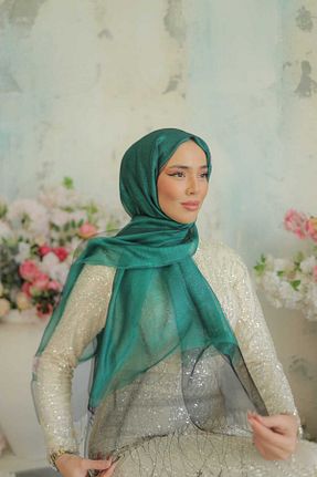 شال سبز زنانه ابریشم Arwella - کد 898217991