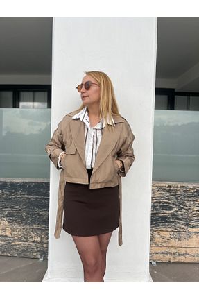 ترنچکت بژ زنانه FATMA NUR ŞİRELİ BUTİK - کد 898845821