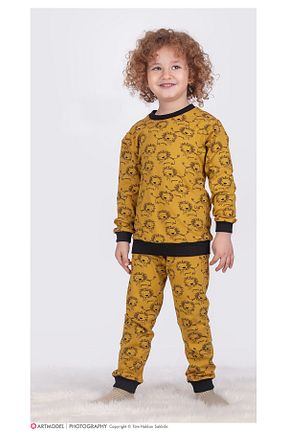 ست لباس راحتی زرد بچه گانه گلدار cimcim baby - کد 897058550