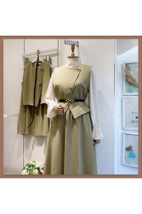 ست بالاتنه و پائین تنه سبز زنانه بافتنی Faya Boutique - کد 898231952