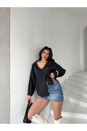 پیراهن مشکی زنانه اورسایز Ekim Store - کد 898229834