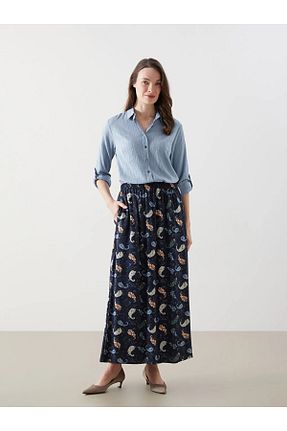 دامن سرمه ای زنانه ویسکون LC Waikiki - کد 898257223