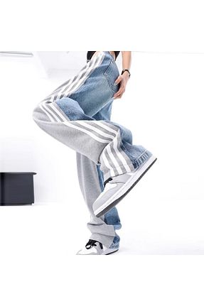 شلوار کرمگن آبی زنانه اورسایز Left & Right - کد 897263763