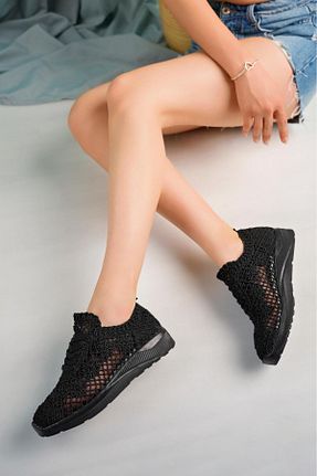 کفش کژوال مشکی زنانه پارچه ای EYLÜLDEN MODA SHOES - کد 898265173