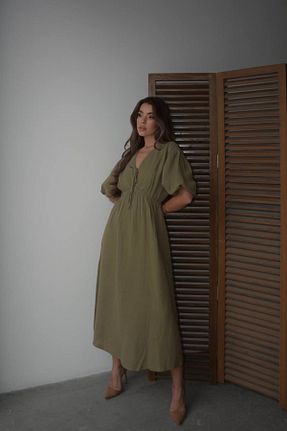 لباس خاکی زنانه بافتنی AÈC PRIVÈ - کد 898266025