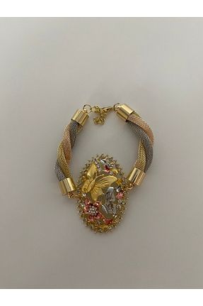 دستبند استیل (فولاد) طلائی زنانه استیل (فولاد) Arif KOÇ - کد 898277196
