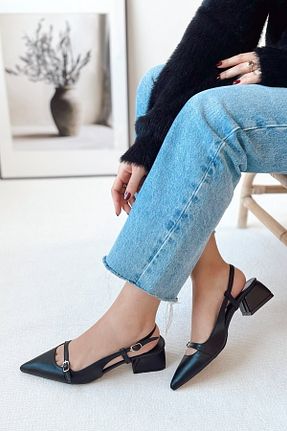 کفش پاشنه بلند کلاسیک مشکی زنانه چرم لاکی POLKA STORE - کد 898270688