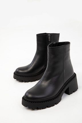 بوت / نیم بوت مشکی زنانه چرم خالص SOHO - کد 892058684