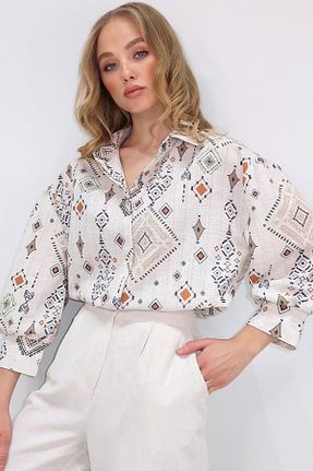 پیراهن بژ زنانه رگولار Trend Alaçatı Stili - کد 897430984