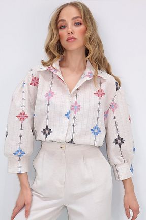 پیراهن بژ زنانه رگولار Trend Alaçatı Stili - کد 897430994
