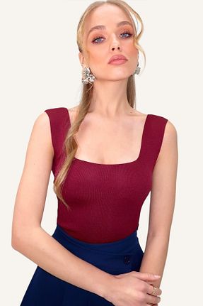 بلوز بنفش زنانه ساده Trend Alaçatı Stili - کد 891522646