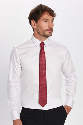 پیراهن سفید مردانه اسلیم فیت Tudors - کد 888810628