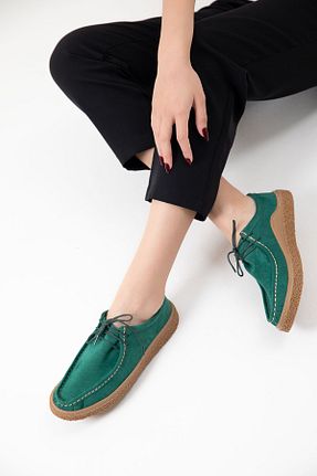 کفش لوفر سبز زنانه چرم مصنوعی SOHO - کد 897718274