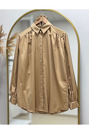 پیراهن حجاب قهوه ای زنانه اورسایز Ebrar Store - کد 896990193