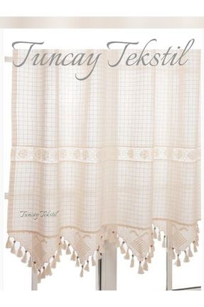 پرده زمینه بژ کتان TUNCAY TEKSTİL - کد 69605665