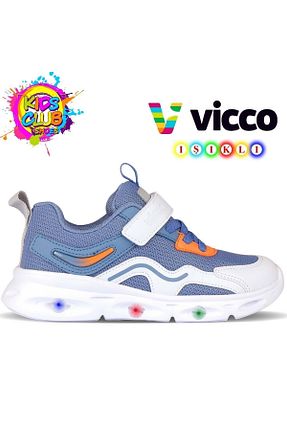 کفش اسنیکر آبی بچه گانه چسبی Vicco - کد 802024742