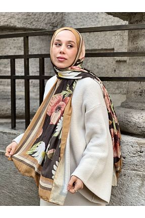 شال قهوه ای زنانه Modakaşmir - کد 897027835