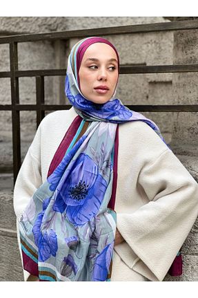 شال زرشکی زنانه Modakaşmir - کد 897011794