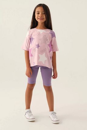 ست بالاتنه و پائین تنه صورتی بچه گانه بافتنی U.S. Polo Assn. - کد 804773706