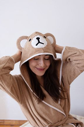 حوله پالتوئی قهوه ای زنانه calove - کد 896252513