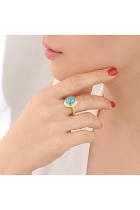انگشتر نقره طلائی زنانه زیرکن Siset Gümüş - کد 192097769