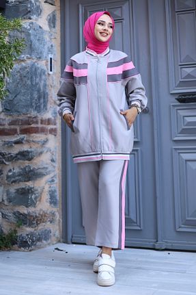 ست گرمکن حجاب طوسی زنانه رگولار Wovi Moda - کد 852932460