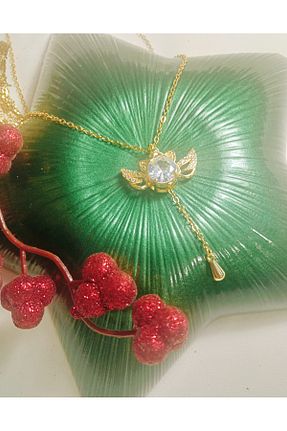 گردنبند استیل ( فولاد ) زرد زنانه استیل ضد زنگ shop - کد 897072938