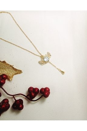 گردنبند استیل ( فولاد ) زرد زنانه استیل ضد زنگ shop - کد 897072938