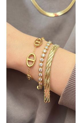 دستبند استیل (فولاد) زرد زنانه استیل (فولاد) Opia JEWELRY - کد 895248161