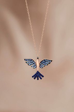 گردنبند نقره صورتی زنانه 925 عیار Bilsen Store - کد 217361659
