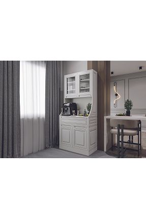 کابینت های آماده آشپزخانه سفید MDF ALTINAHŞAP - کد 897908000