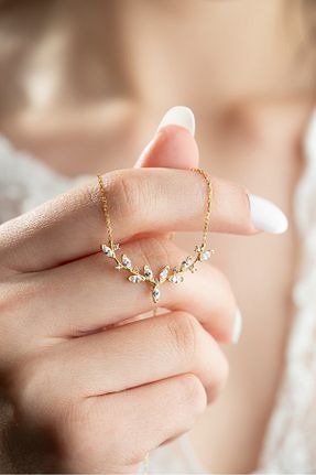گردنبند نقره طلائی زنانه 925 عیار ESSARE - کد 897120403