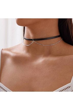 گردنبند جواهر متالیک زنانه فلزی MutluBiDünya - کد 897090088