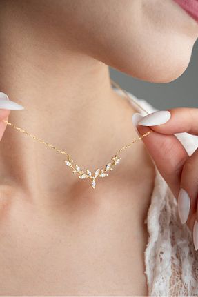 گردنبند نقره طلائی زنانه 925 عیار ESSARE - کد 897120403