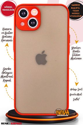 کاور و قاب قرمز iPhone 15 cepmoda - کد 897095572