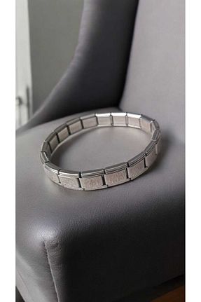 دستبند استیل (فولاد) طوسی زنانه استیل (فولاد) NAS fashion - کد 883249810