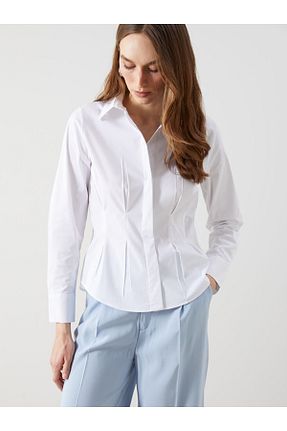 پیراهن سفید زنانه رگولار LC Waikiki - کد 897126732