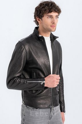 کت مشکی مردانه Fitted Lebeni - کد 888917315