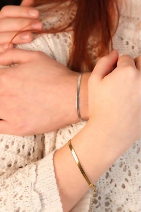 دستبند استیل (فولاد) رنگی زنانه استیل (فولاد) HAZEL BİJOUX - کد 897106489
