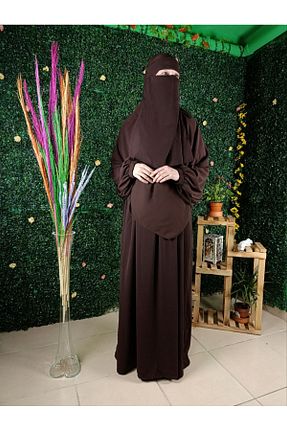لباس حجاب قهوه ای زنانه 3/4 Boy ABAYA - کد 833753872
