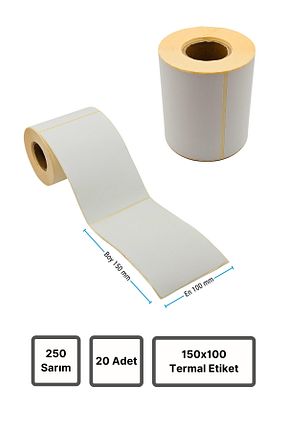 اتیکت سفید Küresel Etiket Barkod - کد 897157584