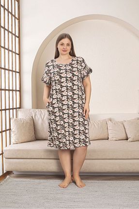لباس سایز بزرگ فیروزه ای زنانه %1 اکریلیک, %96 پنبه, %2 پلی استر, %1 ویسکون Asel - کد 904668575