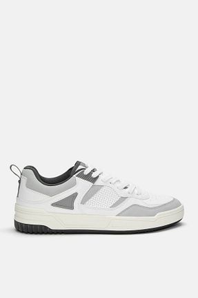 کفش اسنیکر سفید مردانه چرم اصل Pull & Bear - کد 32730366